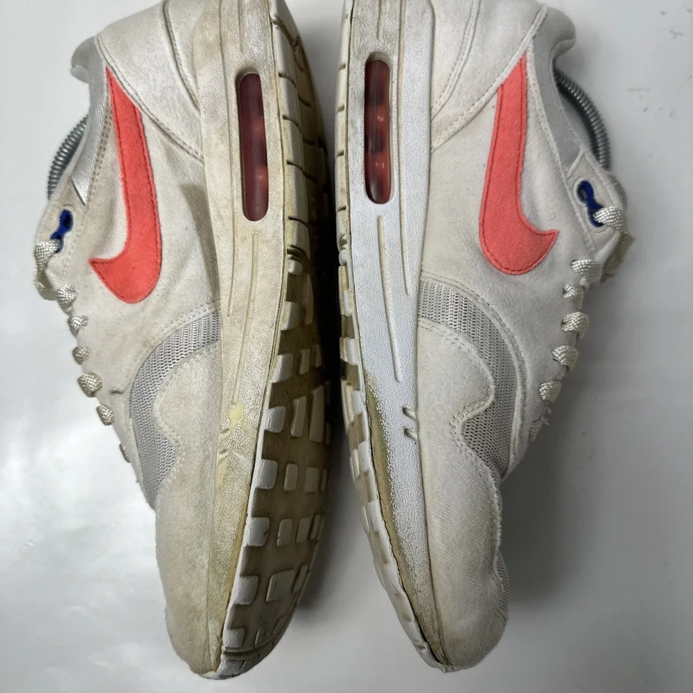Nike ID Air Max 1 Men's Sz 10.5 White/Neon Pink (CN9671-991)